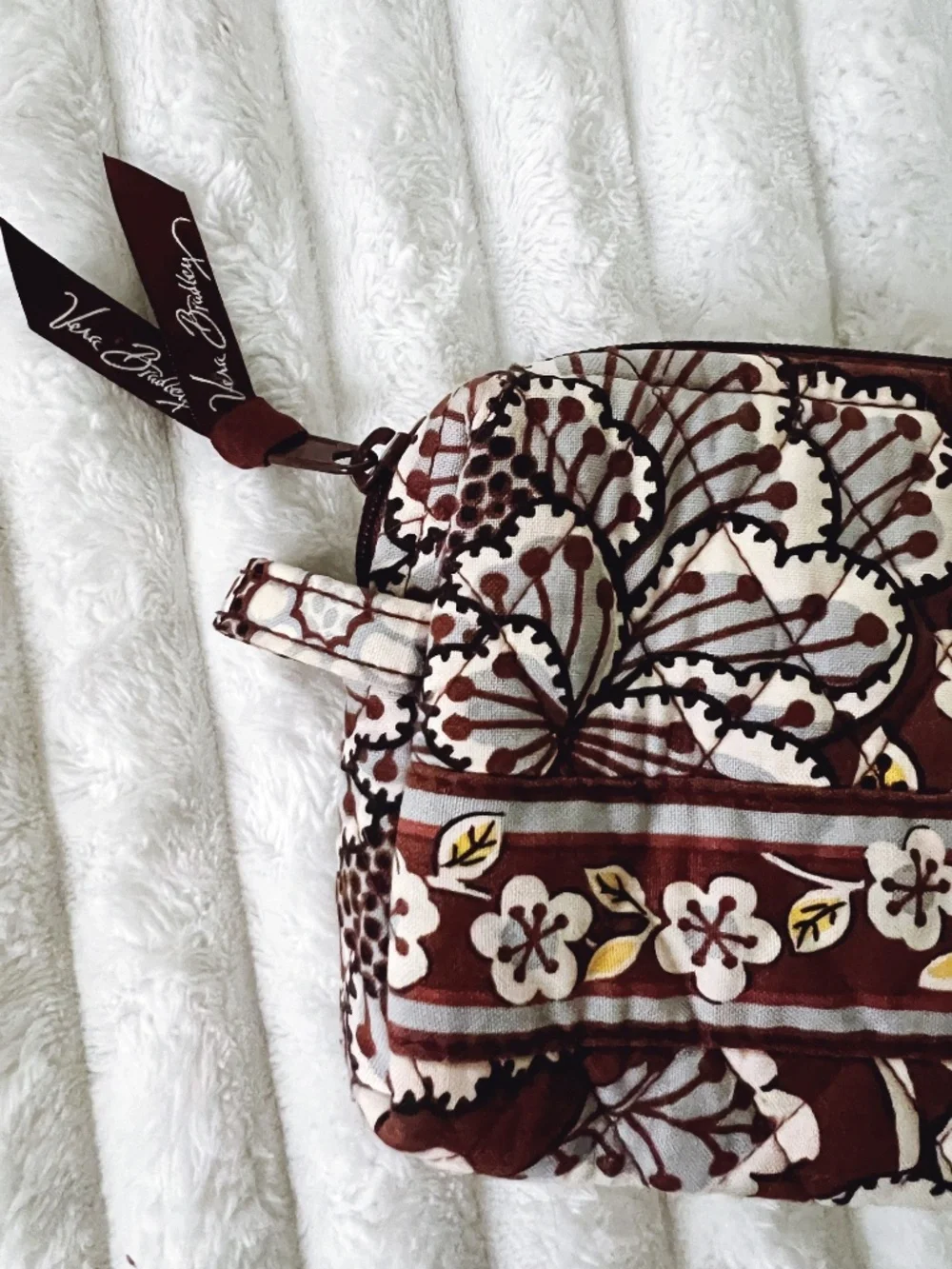 Vera Bradley Slate Bloom Make-up Caae- Like New